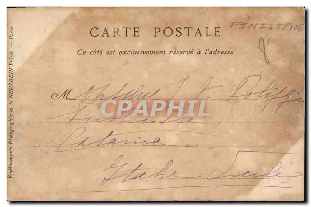 Militärhafen Brest — Der Drehbrücke geschlossen — Collections ND Phot - Rückseite
