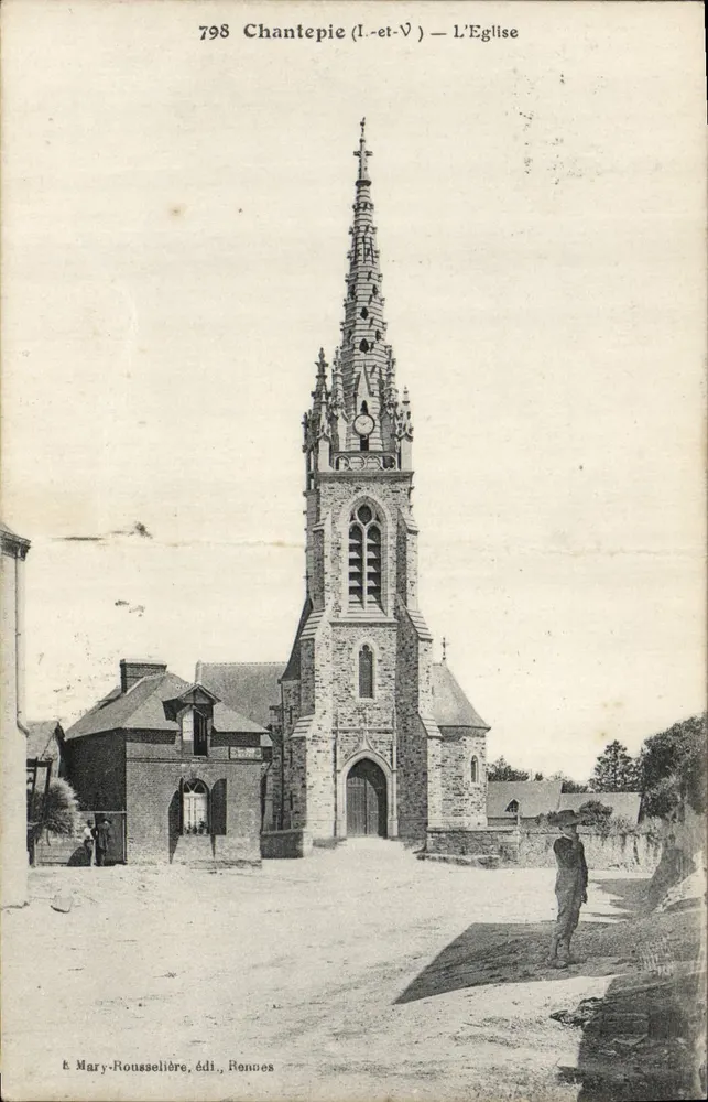 Chantepie (Il-et-V) — L'Église — éditeur Mary-Rousselière, Rennes, n°798 - Frente