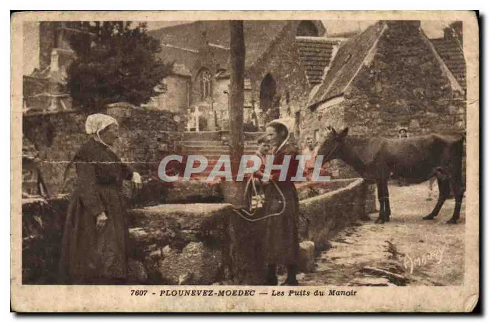 Plounevez-Moëdec — Les Puits du Manoir — éditeur Grosgy, n° 7607 - Voorkant