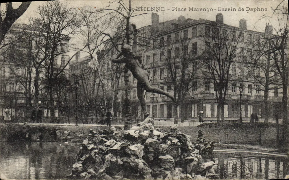 St-ÉTIENNE — Place Marengo — Bassin de Daphné — Verlag J. Jourdan, Nr. 967 - Vorderseite