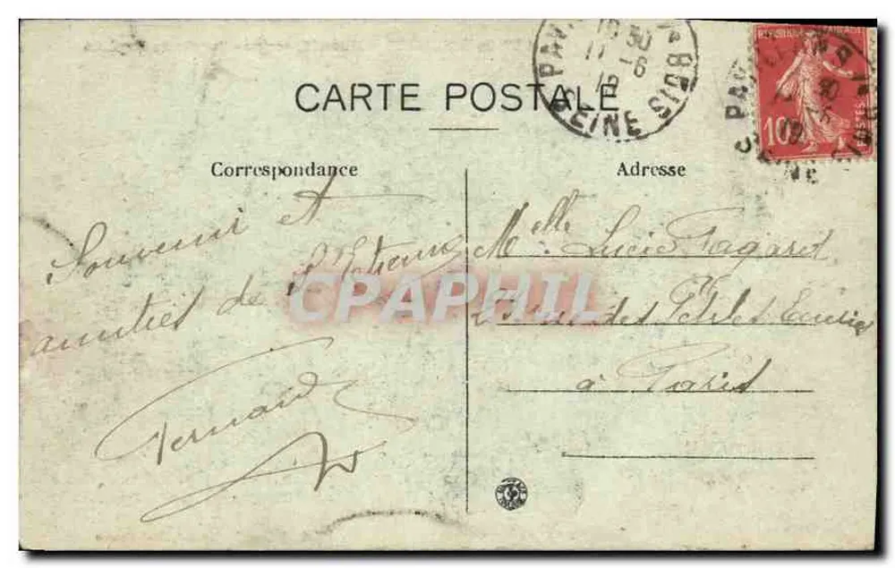 St-ÉTIENNE — Place Marengo — Bassin de Daphné — Verlag J. Jourdan, Nr. 967 - Rückseite