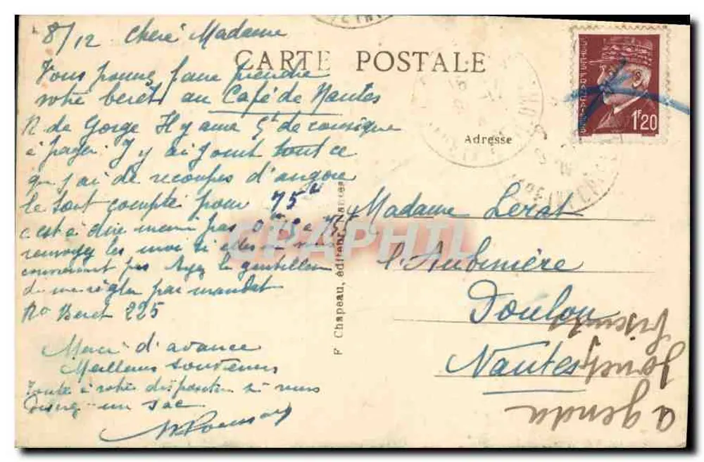 Clisson (Loire-Inf.) — Umgebung — Die Sèvre am Moulin-Neuf stromaufwärts - Rückseite