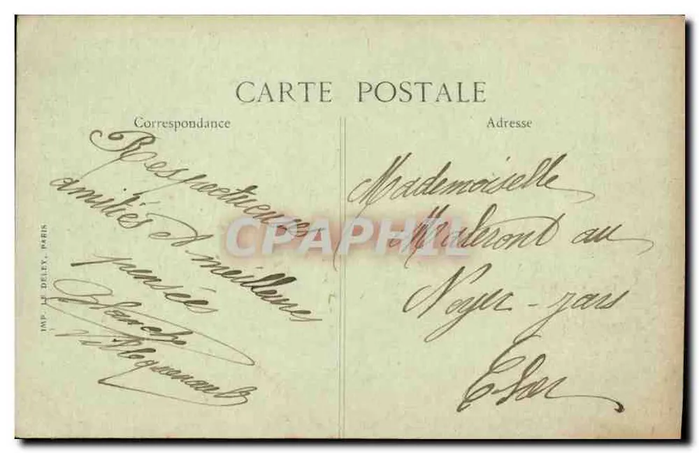 PARIS — Jardim das Tuileries — Editor B.D. n° 4263 - Verso