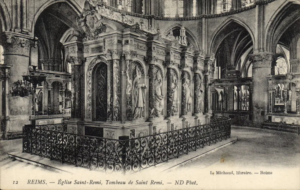 Reims — Kirche Saint-Remi, Grabmal des heiligen Remi — La Michaud, Buchhändler — Reims - Vorderseite