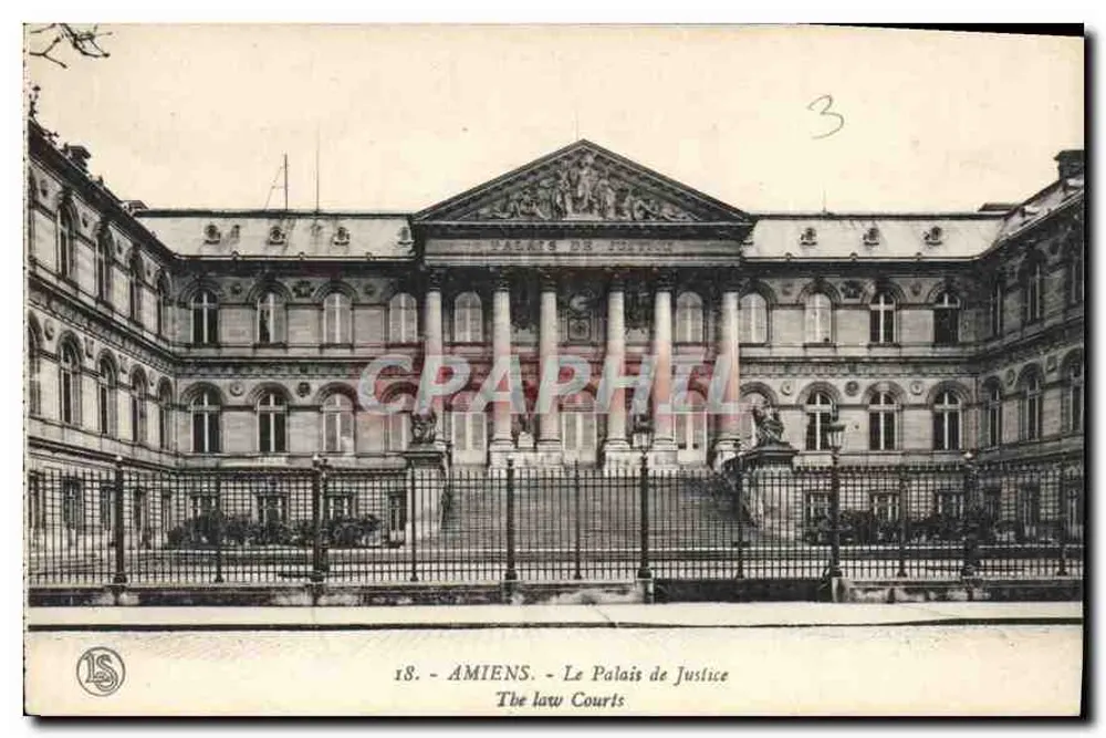 Amiens - O Palácio de Justiça — editor Lattineur, Impressor - Amiens, número de série 18 - Frente