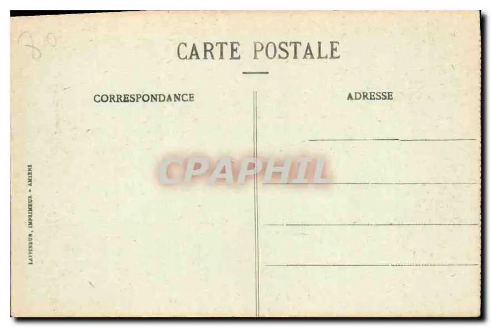 Amiens - O Palácio de Justiça — editor Lattineur, Impressor - Amiens, número de série 18 - Verso