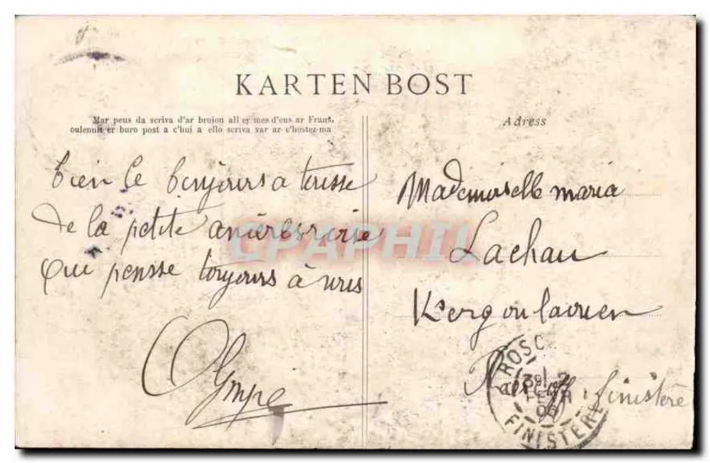 La Pointe-du-Raz — Enfer de Piogoff, Les Tunnels — editor desconhecido, n° 153 - Verso