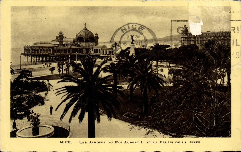 Nice — Die Gärten des Königs Albert I. und das Palast der Jetty — unbekannter Verlag - Vorderseite