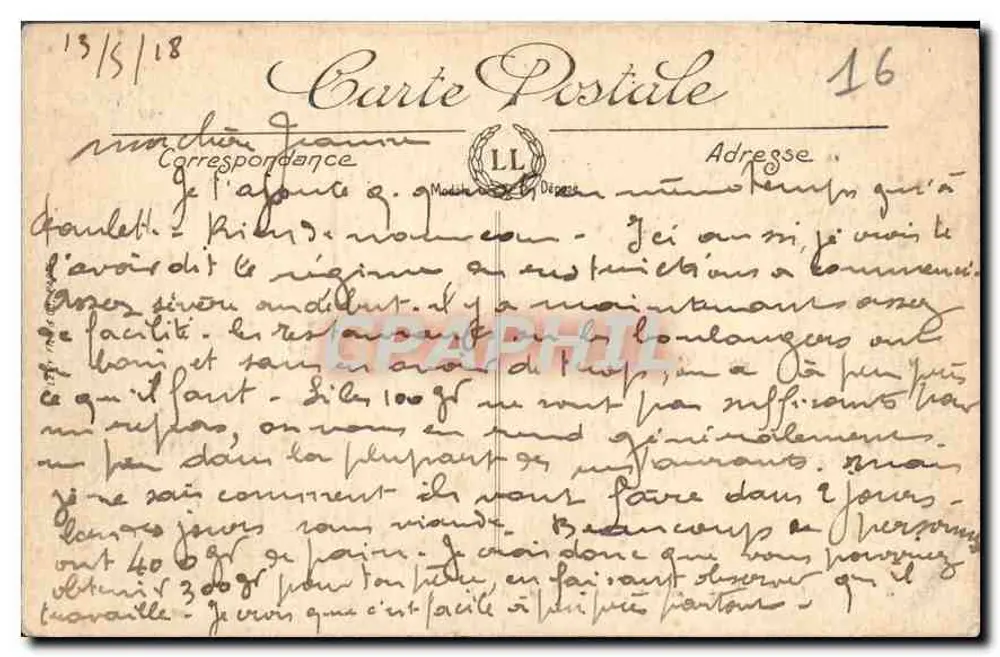 Angoulême — Vista em direção a Saint-Cybard — LL - Verso