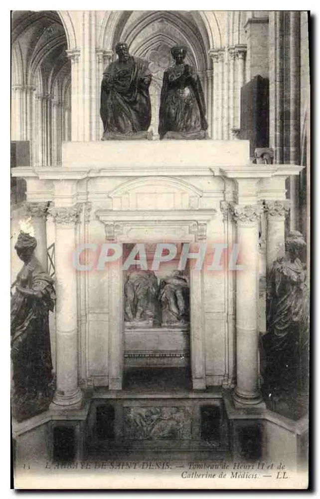 Die Abtei Saint-Denis — Grabmal von Henri IV und Catherine de Médicis — LL - Vorderseite