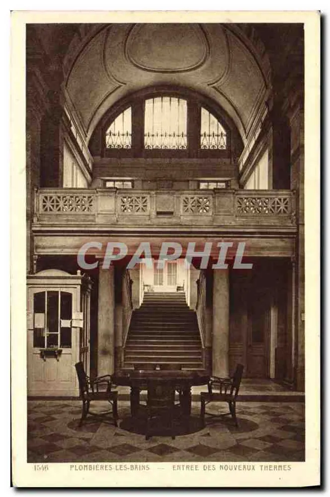 Plombières-les-Bains — Eingang zu den Neuen Thermalbädern — Verlag BRAUN & Cie, Dornach - Vorderseite