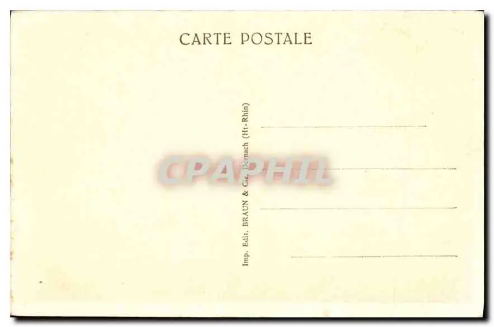 Plombières-les-Bains — Eingang zu den Neuen Thermalbädern — Verlag BRAUN & Cie, Dornach - Rückseite