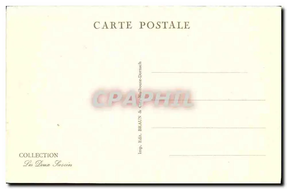 Chamonix — Savoy-Palace — Coleção Les Deux Savoies - Verso