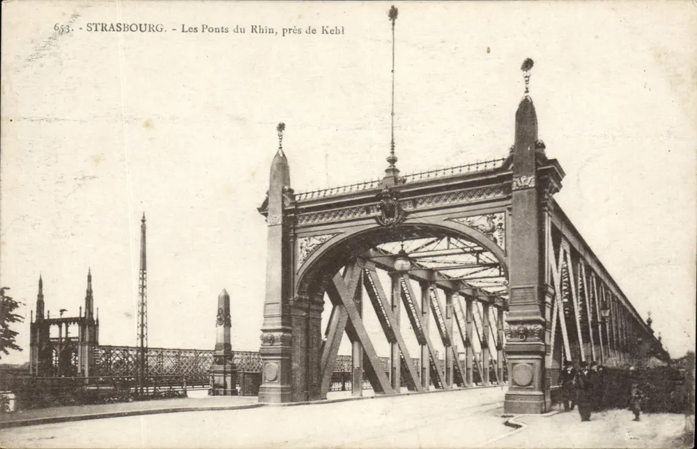 Strasbourg - Die Rheinbrücken, nahe Kehl — n°653, Verlag Vandoue - Vorderseite