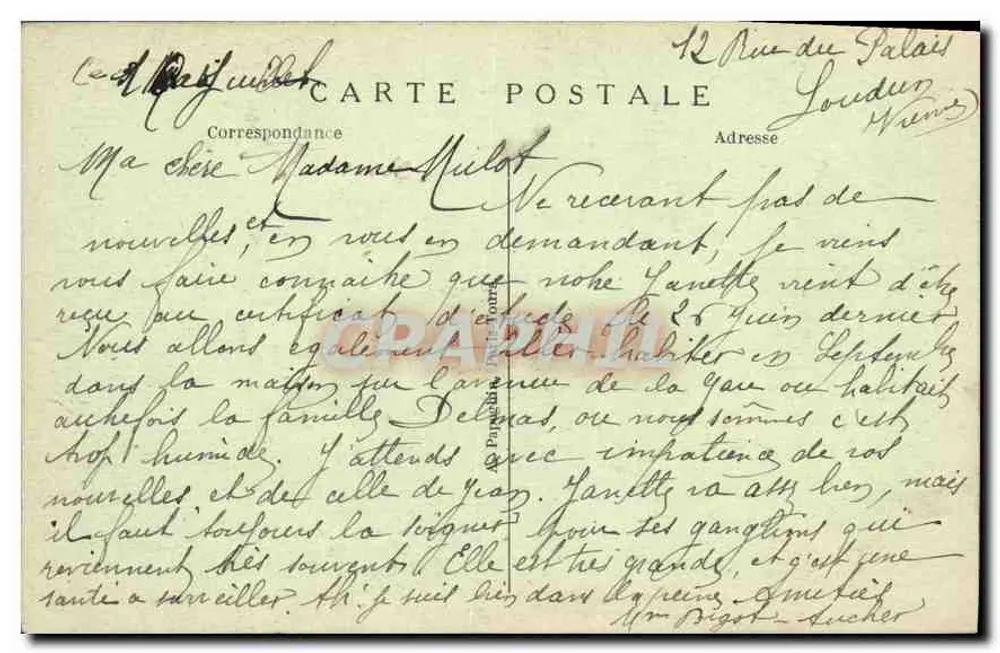 Loudun (Vienne) — Der Bergfried — Reste des Schlosses der Grafen von Anjou (12. Jahrhundert) — A.P. - Rückseite