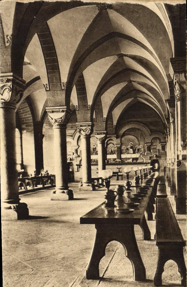 Abtei Solesmes — Der Refektorium, Richtung Fresko — Edition des Amis de Solesmes, Nr. 19 - Vorderseite