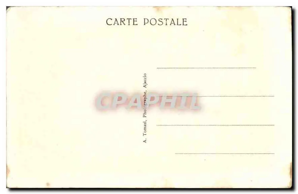 Bavella — vue panoramique des montagnes — éditeur A. Tomasi, Ajaccio, n° 775 - Verso