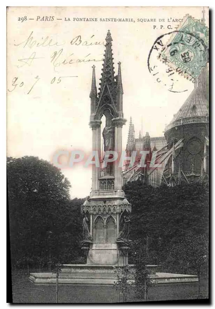 Paris — Fontäne Sainte-Marie, Platz des Arc de Triomphe — P.P.C. n°298 - Vorderseite