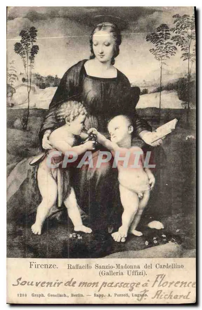 Madonna del Cardellino — Raffaello Sanzio — Graph. Goselisch, Berlin, n°1286 - Vorderseite