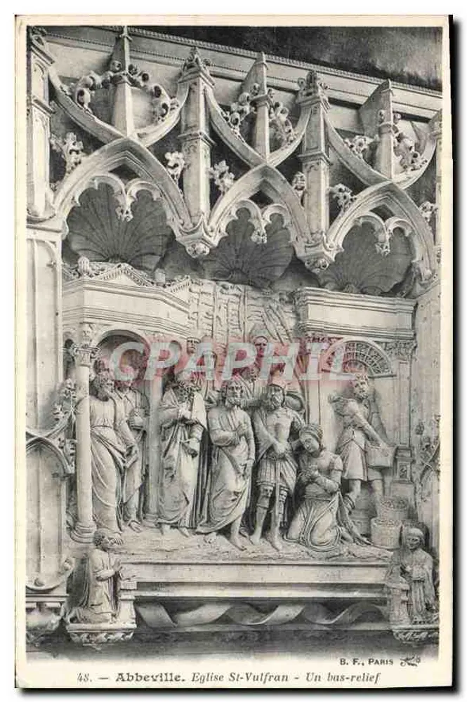 Abbeville - Kirche St-Vulfran - Ein Relief — B. F., Paris, n°48 - Vorderseite