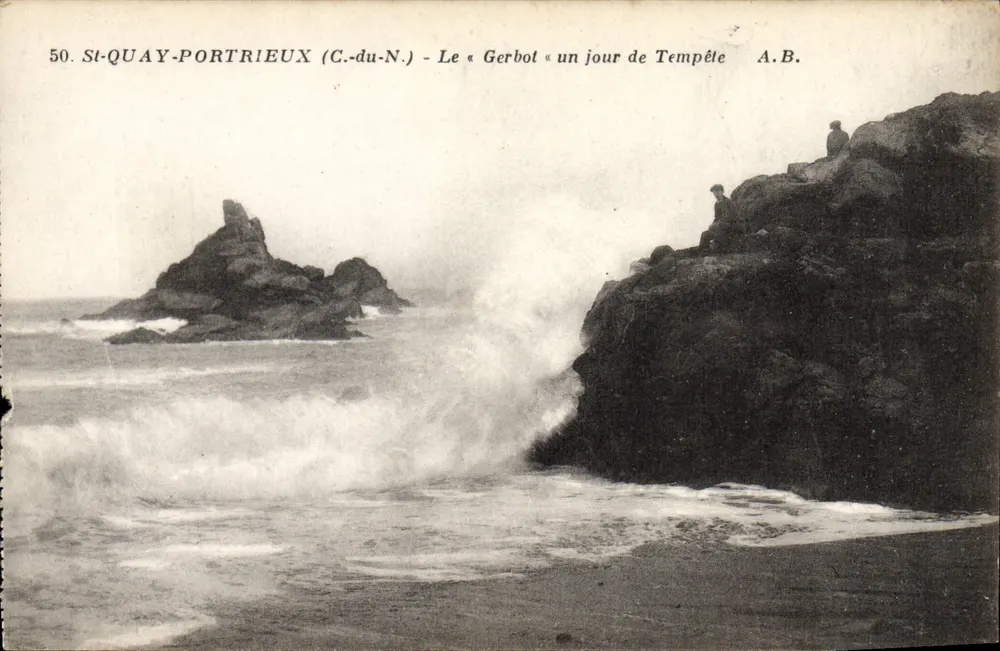 St-Quay-Portrieux (C.-du-N.) — Der « Gerbot » an einem Sturmtag — A.B. - Vorderseite