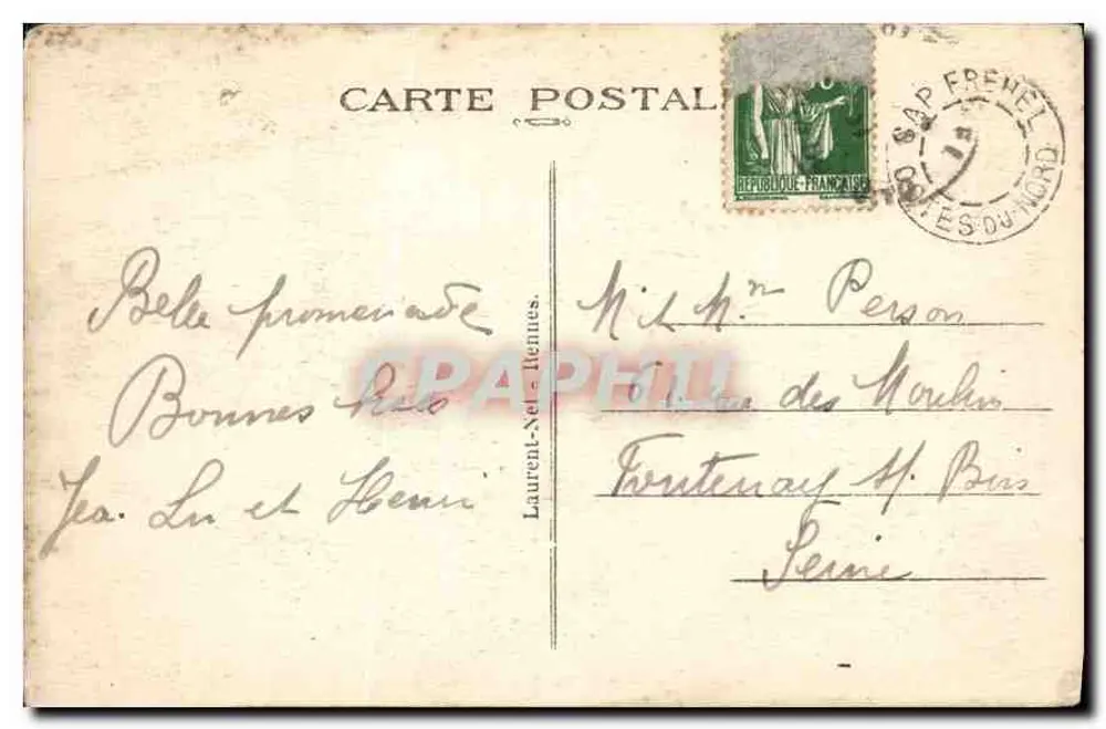 Cap Fréhel — La Fauconnière — Côte d’Emeraude — Verlag Loïc, n° 660 - Rückseite