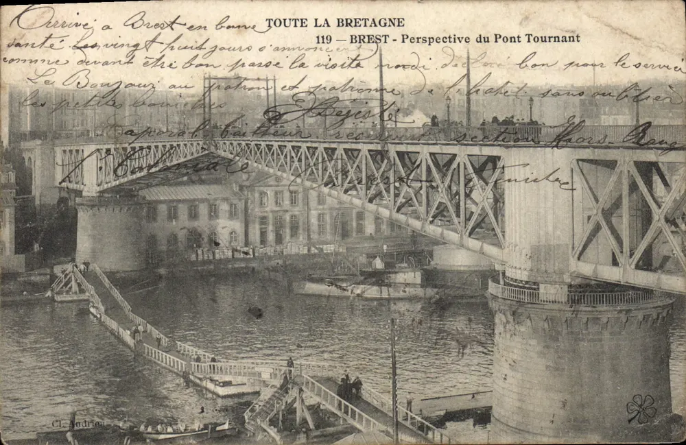 Brest - Ansicht des Drehbrücke — Alles von der Bretagne, Nr. 119 - Vorderseite