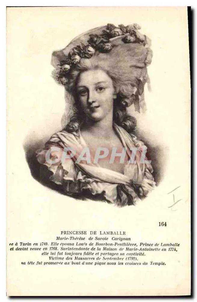 Prinzessin von Lamballe — Marie-Thérèse de Savoie Carignan — Collection d'Art & d'Histoire, Paris - Vorderseite