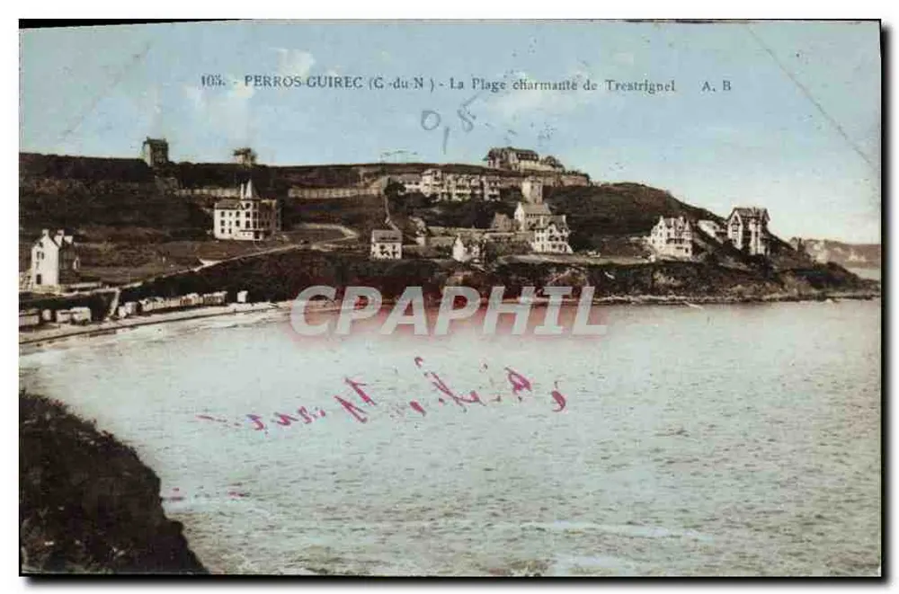 Perros-Guirec (C.-du-N.) - Die charmante Bucht von Trestreignel - A. B. - Vorderseite