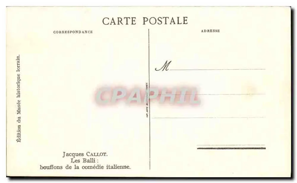 Cap. Spessa Monti — Bagattino — Ausgabe des Historischen Museums der Lothringen - Rückseite