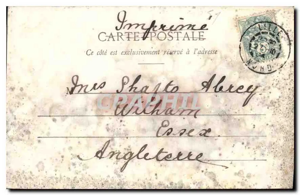 LILLE — O Palácio da Universidade — E. C. n°21 - Verso
