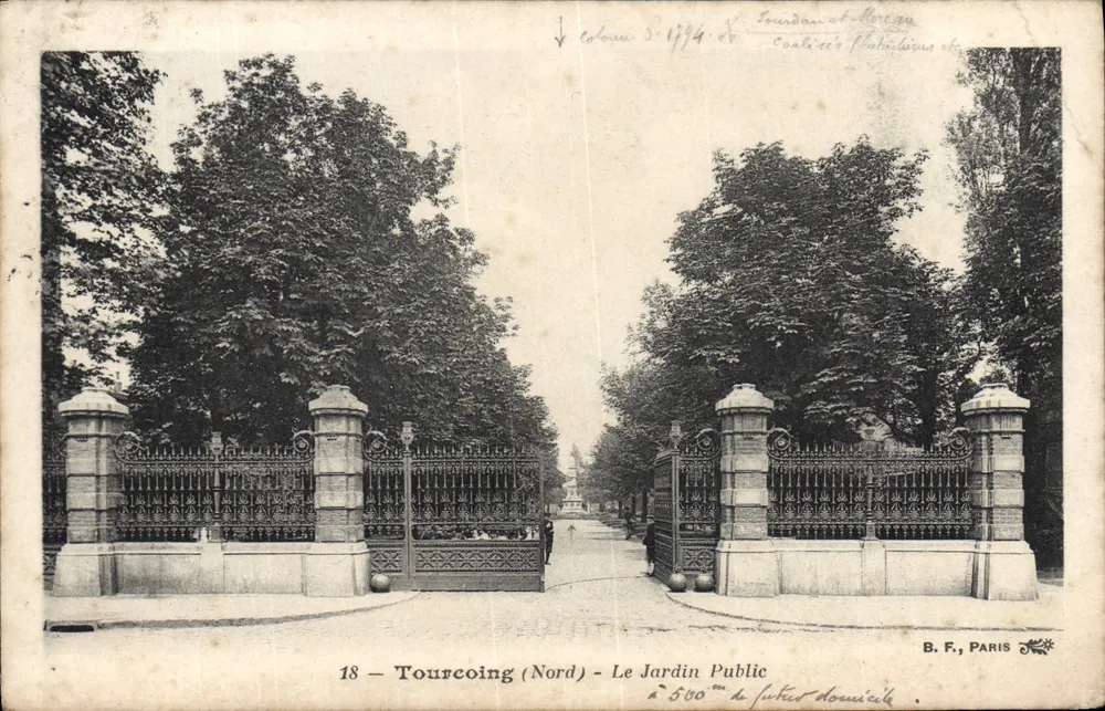 Tourcoing (Nord) — Der Öffentliche Garten — B. F., Paris - Vorderseite
