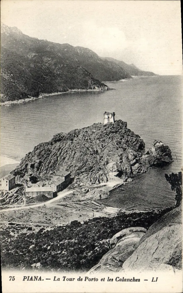 Piana — Die Turm von Porto und die Calanches — LJ - Vorderseite