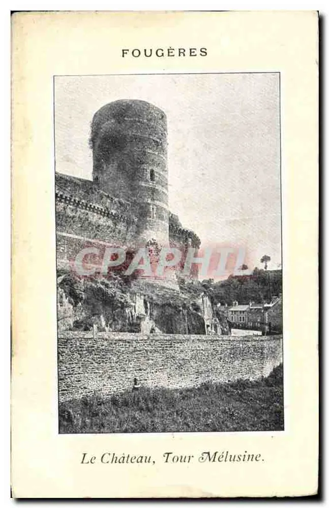 Fougères — Das Schloss, Turm Melusine - Vorderseite