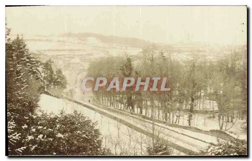 Vista invernale di un parco innevato — editore non identificato - Recto