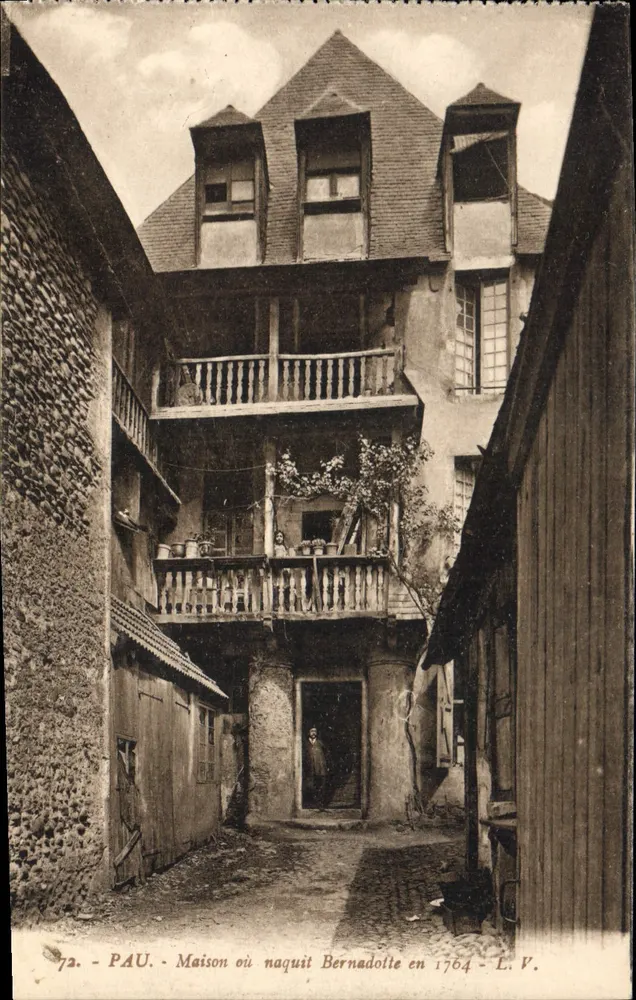 Pau - Haus, in dem Bernadotte 1764 geboren wurde - L.V. - Vorderseite