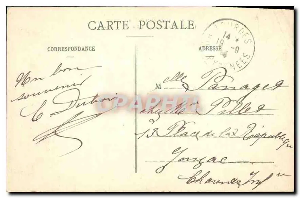 Die Pyrenäen — 33. Station des Calvariums in Lourdes — unbekannter Verlag - Rückseite