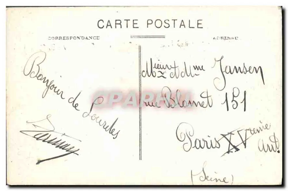 Lourdes - Bahnhof und der Seilbahn Pic du Jer — Verleger : , Nr. 7 - Rückseite