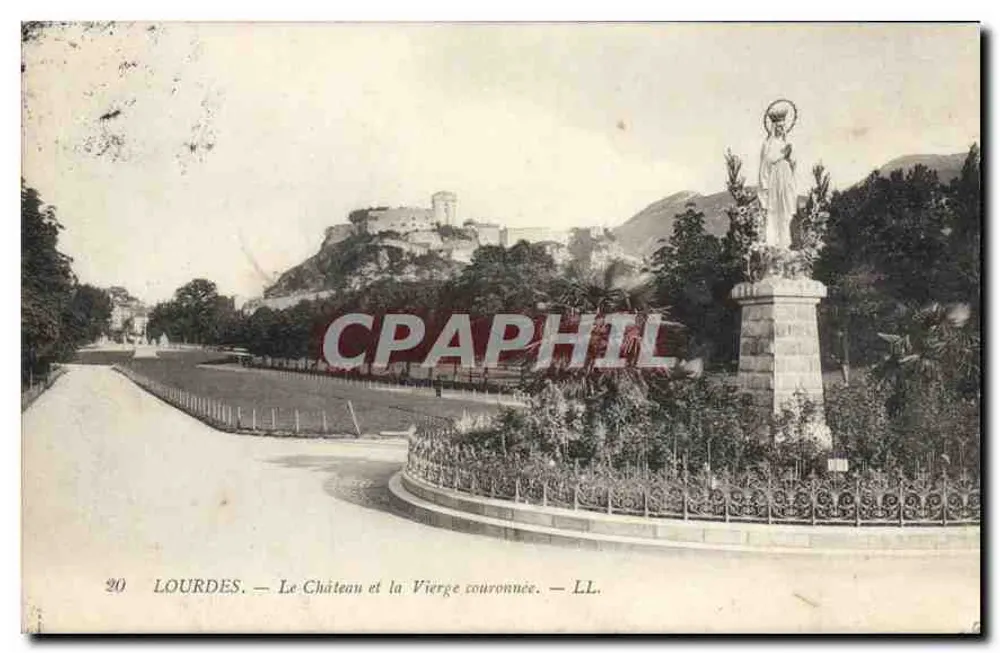 Lourdes — Das Schloss und die gekrönte Jungfrau — LL. - Vorderseite