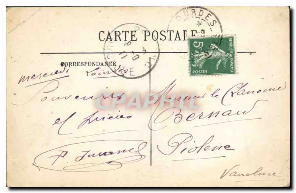 LOURDES — La Vierge Couronnée — éditeur anonyme, n° 69 - Verso