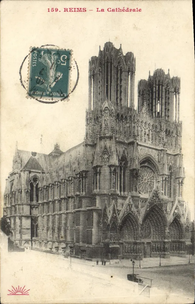 Reims — A Catedral — Editor anônimo, n° 159 - Frente