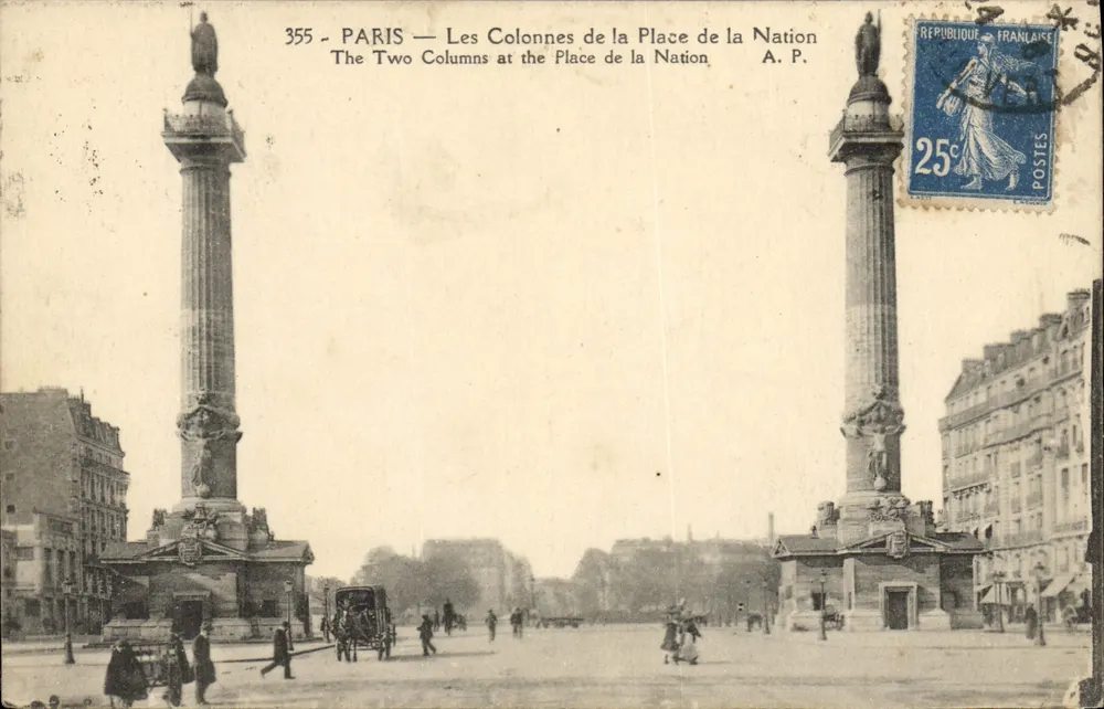 Paris — Les Colonnes de la Place de la Nation — A.P. n°355 - Vorderseite