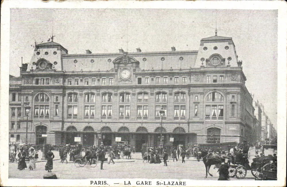 Paris — A Estação Saint-Lazare — Editora não identificada, número de série não visível - Frente