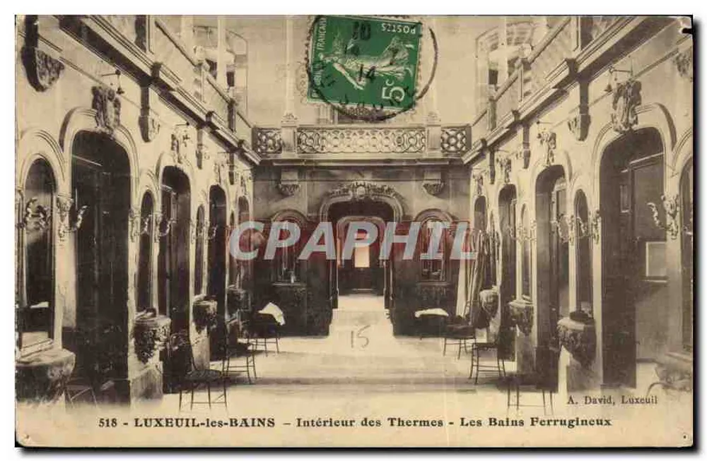 LUXEUIL-les-BAINS — Innenansicht der Thermalbäder — Les Bains Ferrugincux — A. David, Luxeuil - Vorderseite