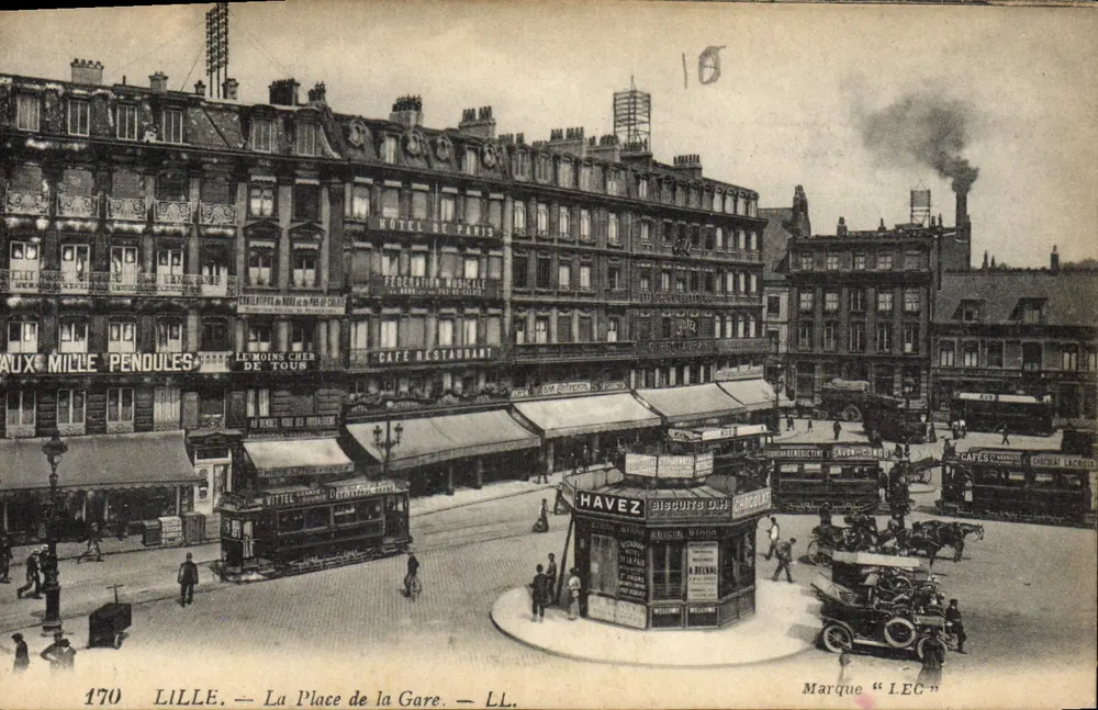 LILLE — Place de la Gare — Marque « LEC » - Frente
