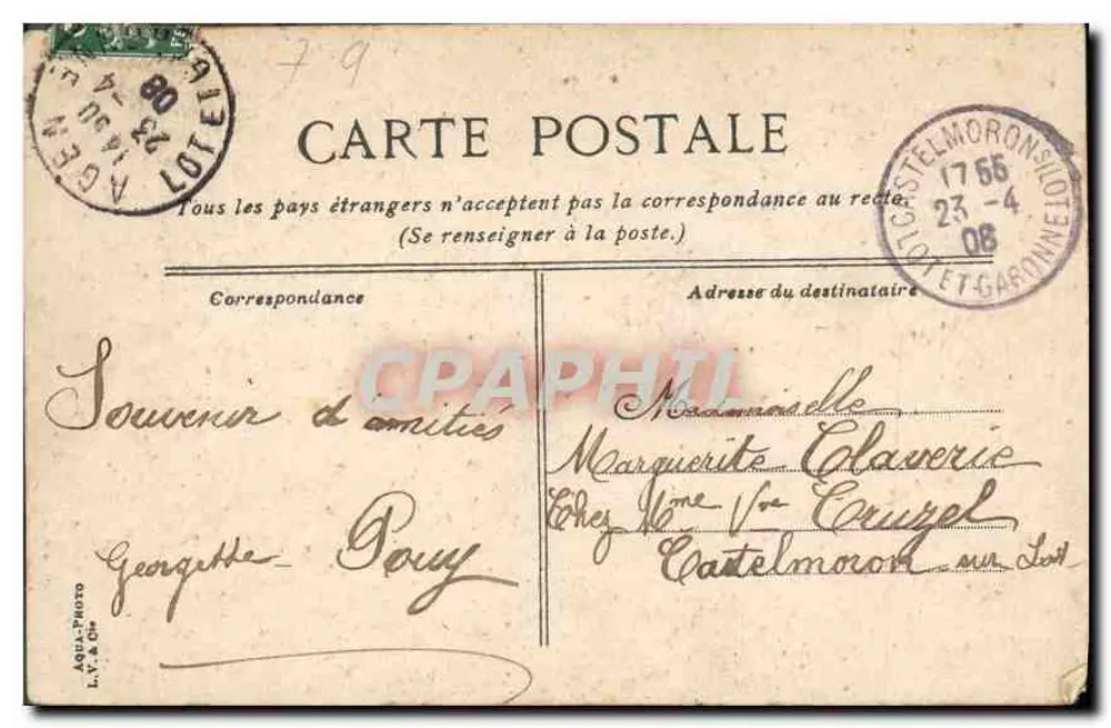 Vista dos Deux-Sèvres — Ponte metálica sobre o rio — Thouars, Vista Geral, série n°12 - Verso