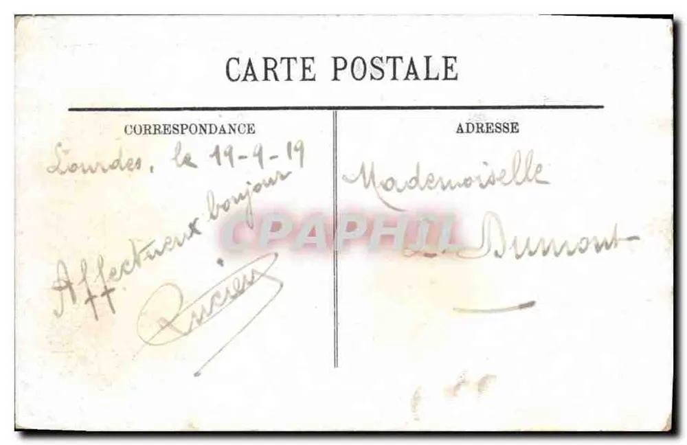 Lourdes — A Virgem Coroada — editor desconhecido, n° 69 - Verso