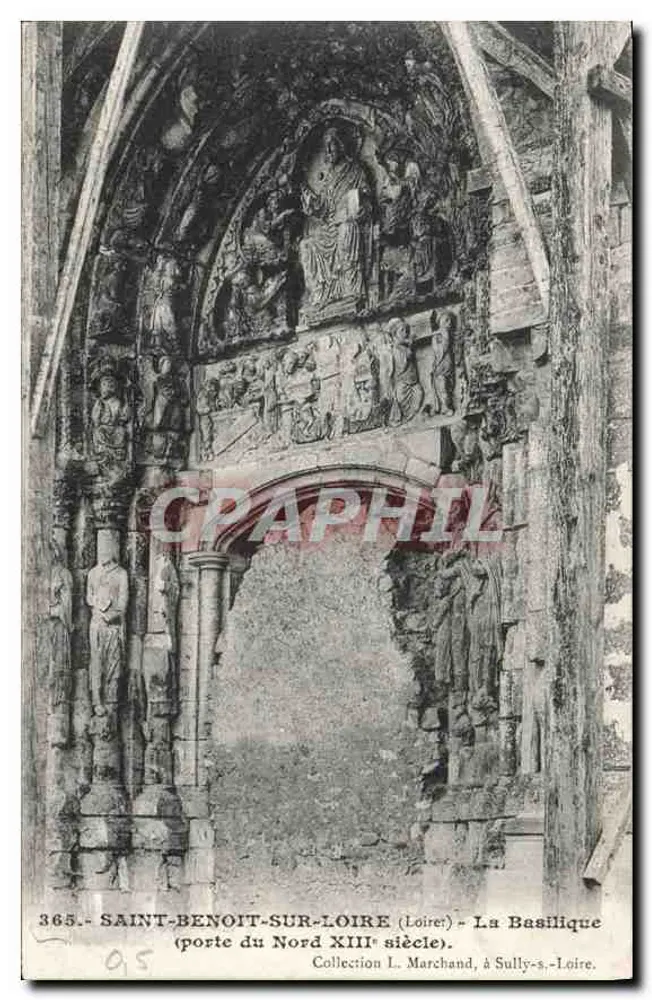 Saint-Benoît-sur-Loire — Die Basilika (Nordtor, 13. Jahrhundert) — Sammlung L. Marchand, in Sully-s-Loire - Vorderseite