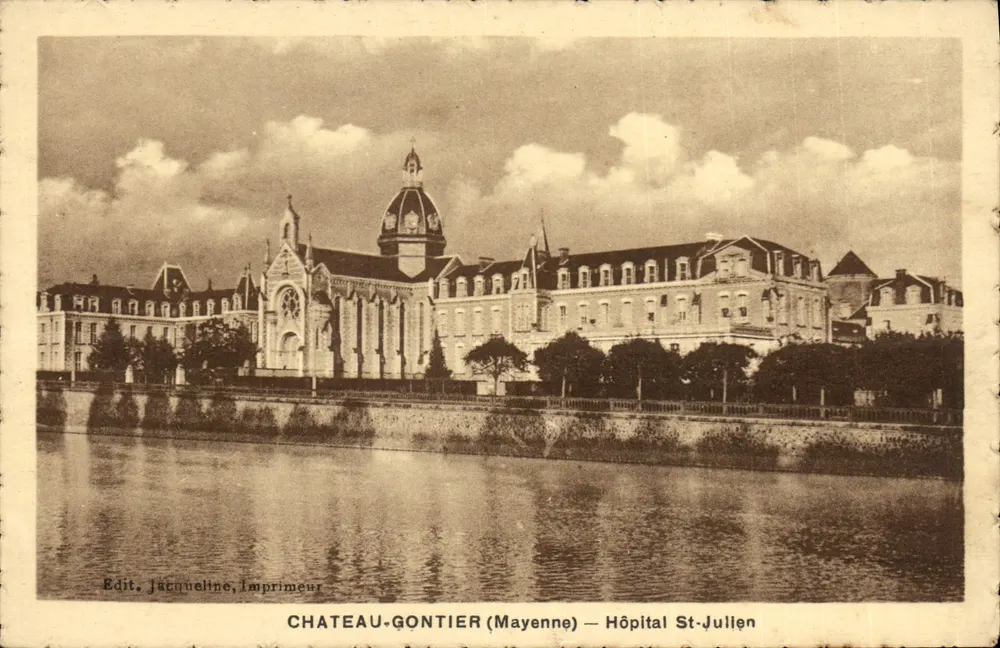 Château-Gauntier (Mayenne) — Krankenhaus St-Jullien — Édit. Jacqueline, Imprimeur - Vorderseite