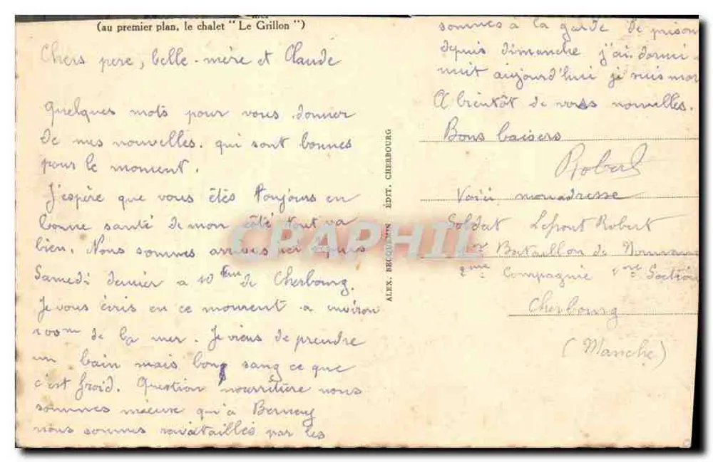 चैलेट "ले ग्रिलॉन" — शेरबर्ग — एडिटर एलेक्स. बेक्विन - पीछे